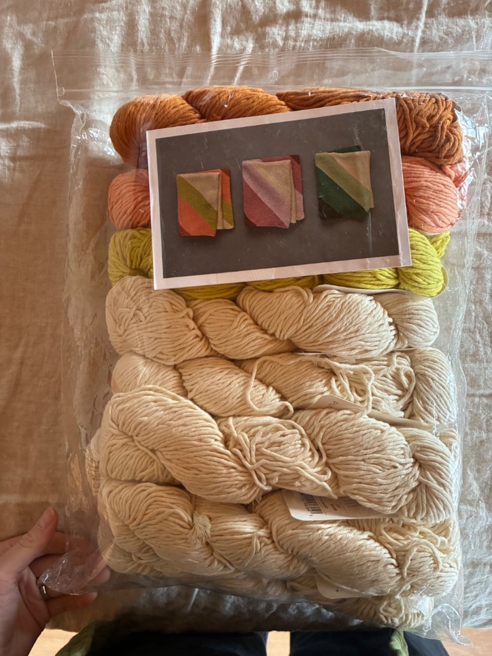 Purl soho tulip cotton 9 yarn skeins / colorful corner blanket kit - Picture 2 of 7